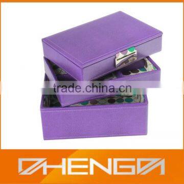 Guangzhou Factory Customized Fabric Leather Covering Jewelry Packaging Box(ZDL13-S082)