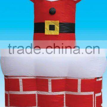 inflatable christmas santa in chimney