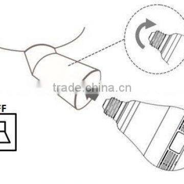 WiFi Fisheye Cloud Smart Bulb 360 Camera Panorama With Two-way Audio and 128G Recording Feature photo-5