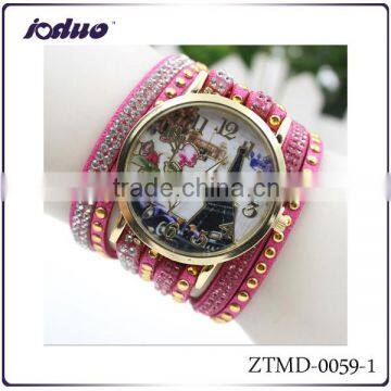 2016 HOT Selling Flower Butterfly Leather Bracelet Watches