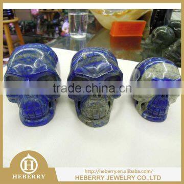 Natural engraved lapis lazuli crystal skull for crafts China crystal skull