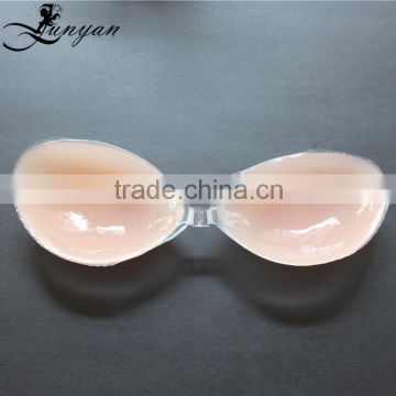 2016 hot sexy tube Backless and Strapless invisible bras adhesive transparent artificial silicon bra