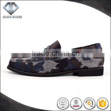 In Style 2016 Italy Show Camo Suede Moccasin Mens Leather Shoes photo-2