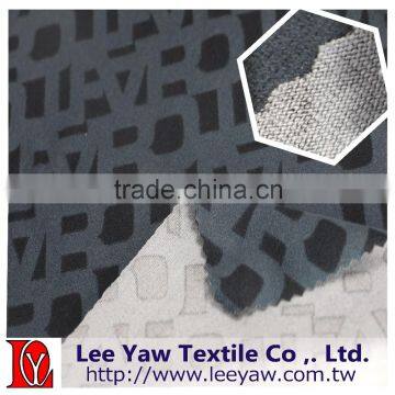 Polyester Spandex Jersey Fabric With Face Peach and Wet Print