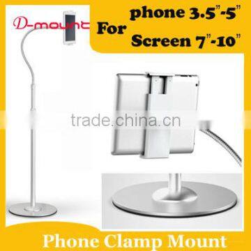 universal Metal gooseneck floor wall mount cell phone mount