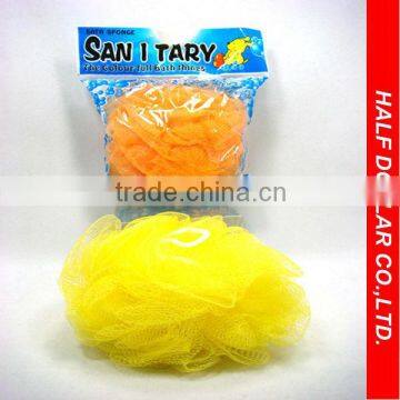 bath sponge with rope/bath net sponge ball/mesh bath sponge