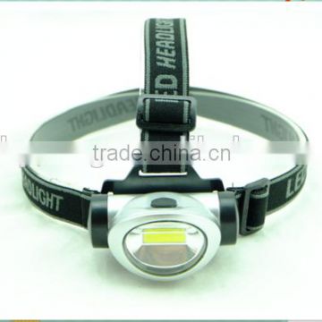 waterproof outdoor camping 3*aaa battery headlamp 3w COB headlamp and Fishing Headlamp