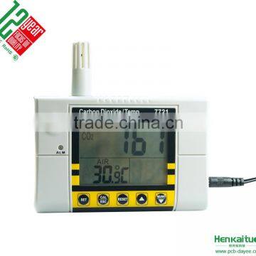 AZ7721 Wall CO2 Detector Carbon Dioxide Test Monitor With Relay Temperature