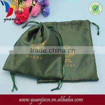 Wholesale fancy custom printed satin drawstring shoe bag