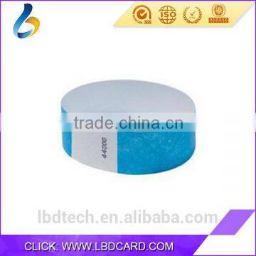 Low Price FM11RF08 RFID Tyvek Wristbands Blank / Printed Fudan F08