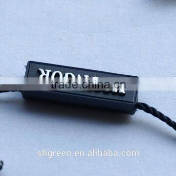 Plastic Double Sides Embossed Logo String Seal Tag