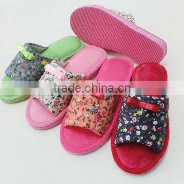 OEM EVA cheap woman's indoor open slippers