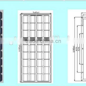 Monocrystalline 60W Solar Panel with Aluminum Alloy Frame and Junction Box