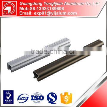 Anodized 6063 T5 Aluminum Sliding Wardrobe Door Profiles