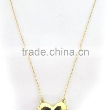 Beautiful designer metal gold plating heart necklace