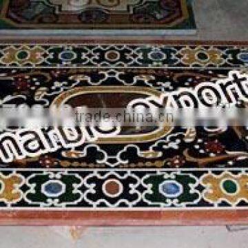 Rectangle Marble Inlay Table Top Pietre Dure Table Top, Dinning Table Top