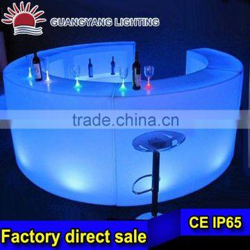 Remote control round led bar counter led bar table with rechargeable battery