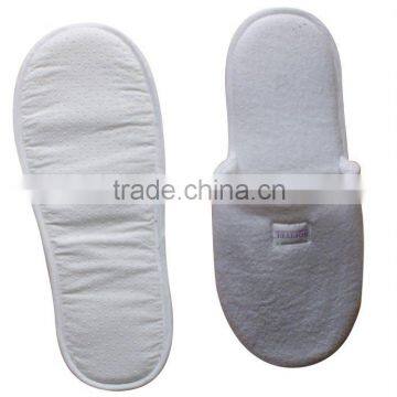 poly terry cheap disposible closed toe hotel slipper