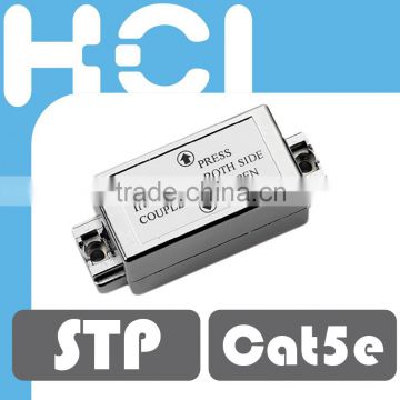 Cat6 180 Degree Shielded STP Straight Dual IDC Inline Coupler