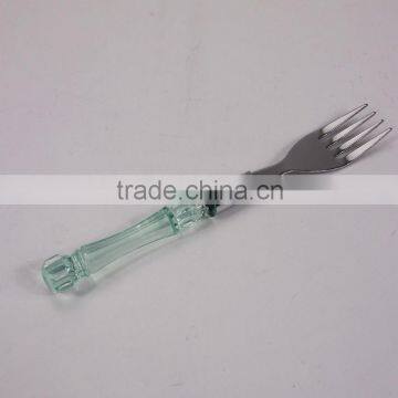 Green Crystal Handle 9Pcs Stainless Steel Flatware Set photo-5