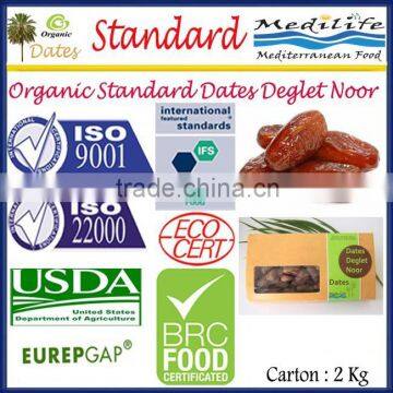 Organic Standard Dates "Deglet Noor" Category, Standard Organic Dates, Healthy Fruit, Organic Standard Dates 2 Kg