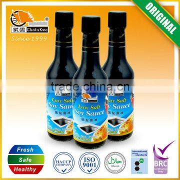 Hot sale premium low salt light soy sauce 500ml