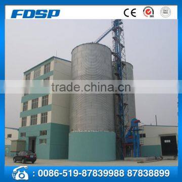 Reasonable price Corrugated galvanized cone foundation poultry feed storage steel silo