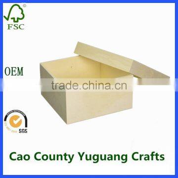 Plain Wood Craft Keepsake Box Wooden Gifts Large Gift Packaging Box With Lids photo-2