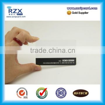 CR80 size transparent buisness PVC card