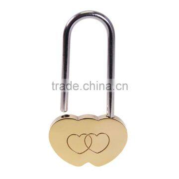 2016 New Combination MINI Solid Brass Love Wish Lock Double Heart Pad Lock Love for Lovers photo-6