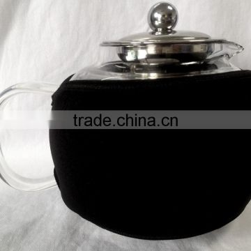 Teapot Kettle with Warmer - Tea Pot and Tea Strainer Set - Tea Infuser Holds