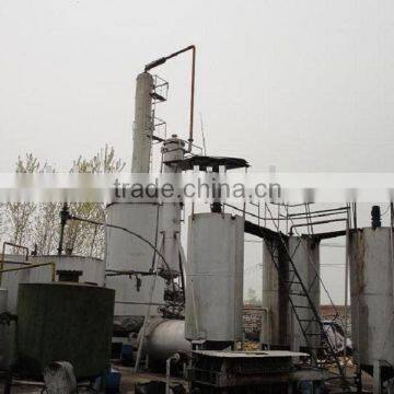 Waste rubber/plastic pyrolysis oil refining system