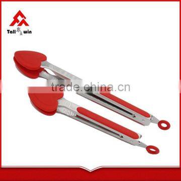 Popular Fancy Heat Resistant Plum Shape Silicone Tongs