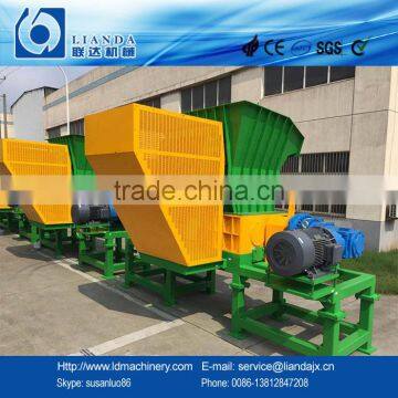 Twin shaft shredder for waste PE PP films