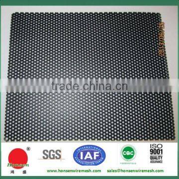 High Security Polyester Coated Black color Alu-Gard Perforated Mesh Screens