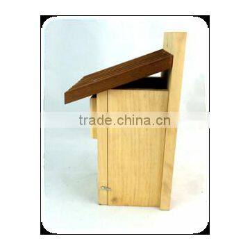 New Designed Unfinished Environmental Wooden Bird House Wholesale photo-3