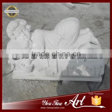 Life Size White Marble Baby Statue