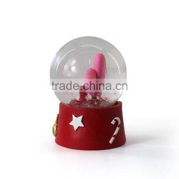 Double Heart Shape Personalized Snow Globe photo-4