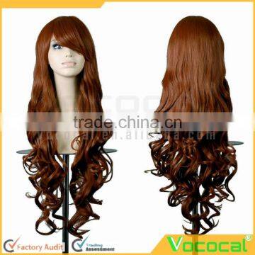 80 cm Long Fashion Synthetic Colorful Red Purple Brown Black Party Cosplay Hair Wigs photo-4