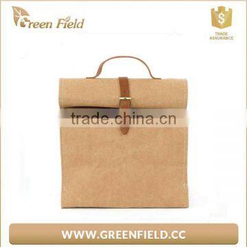 Eco-friendly Waterproof Dupont Tyvek Kraft Paper Insulated Lunch Ice Cream Cooler Bag
