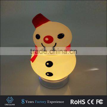 Promotional High Quality Portable Mini Snowman Shape Bluetooth Speaker Lamp photo-4