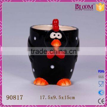 Black Rooster Ceramic Coffe Mug photo-2