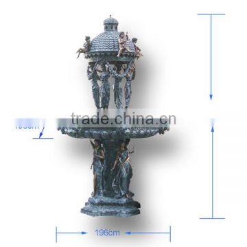 2015 Hot Sale Mordern Home Decor Bronze Outside Water Fountain photo-3