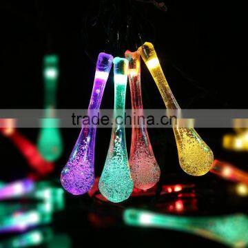 Solar Recharged LED Outdoor Multi-color Water Drop Fairy Lights photo-2