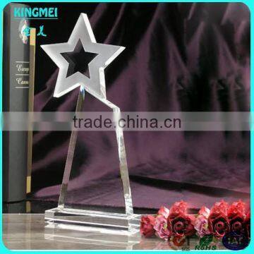 Top grade K 9 quality crystal award plaques,star crystal plaque