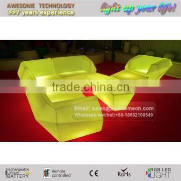 Nightclub using Diamond shaped LED sofa set