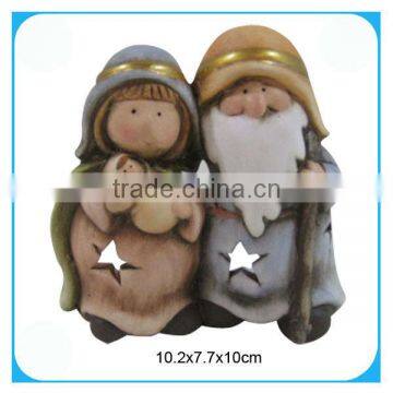 Ceramic religious statues candle holder