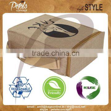 Three Bottle Jute Wine Cooler Bag for Sake Japanese Wine photo-5