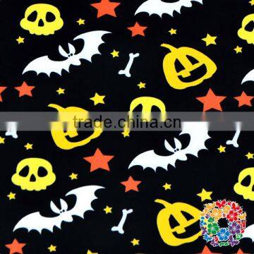 Wholesale Cotton Multicolour Halloween Days Fabric 100*150cm China Factory Digital Print Silk Fabric