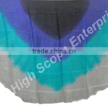 Belly Dance Pure Silk Veils Half Circle Gradient Four Colors Size 42x87 Inches